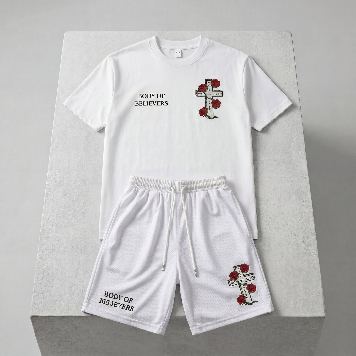 The "Summer Revival" Heavyweight Short Set – White