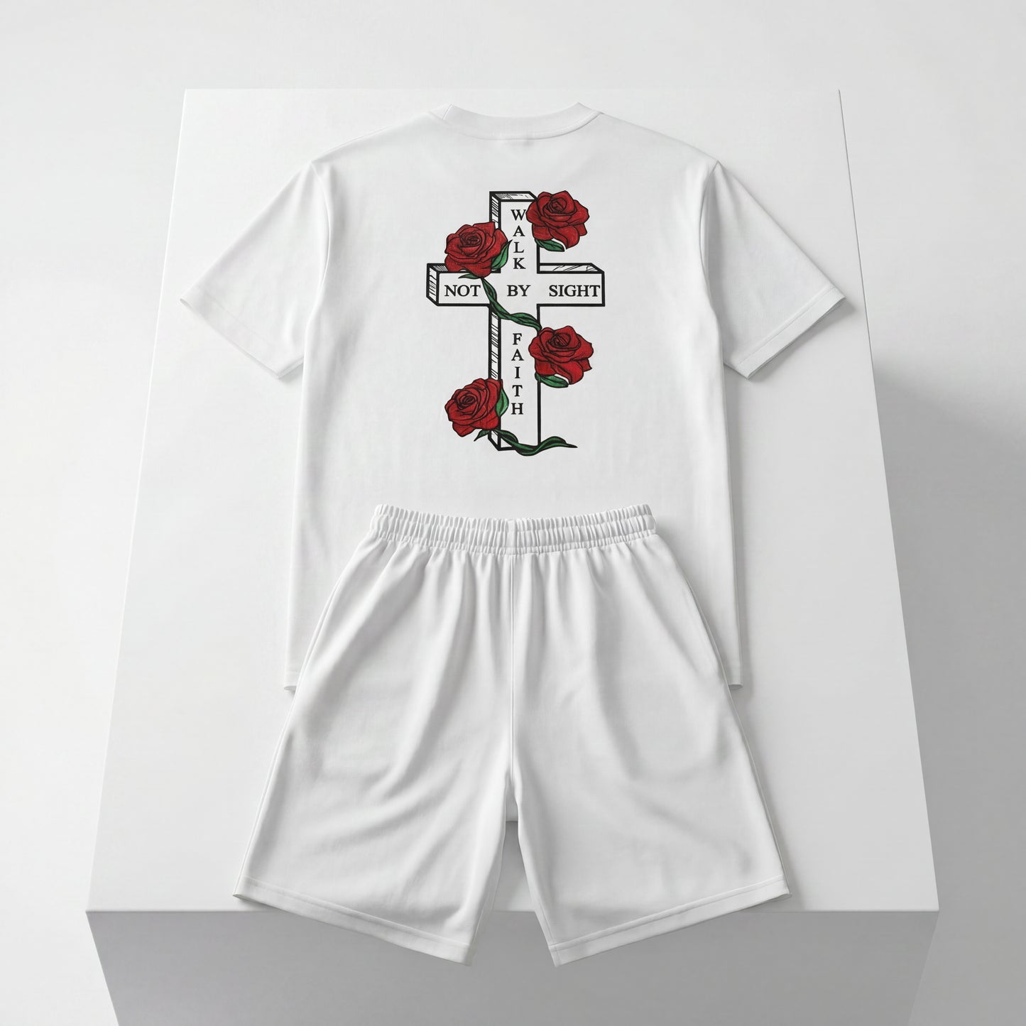 The "Summer Revival" Heavyweight Short Set – White