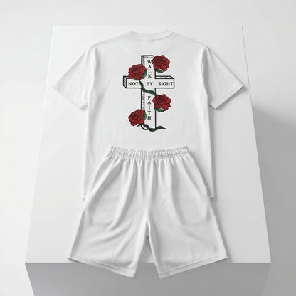 The "Summer Revival" Heavyweight Short Set – White