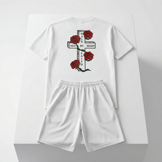 The "Summer Revival" Heavyweight Short Set – White