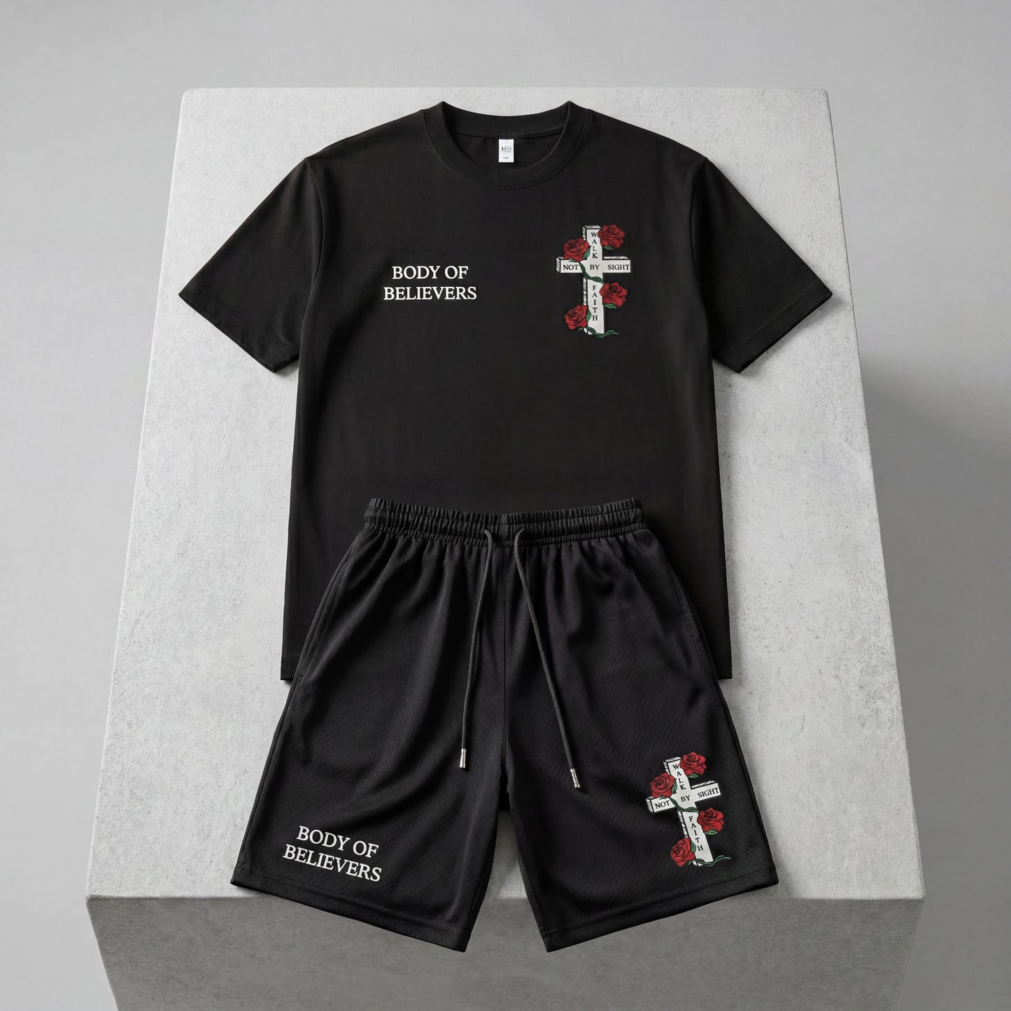 The "Summer Revival" Heavyweight Short Set – Black