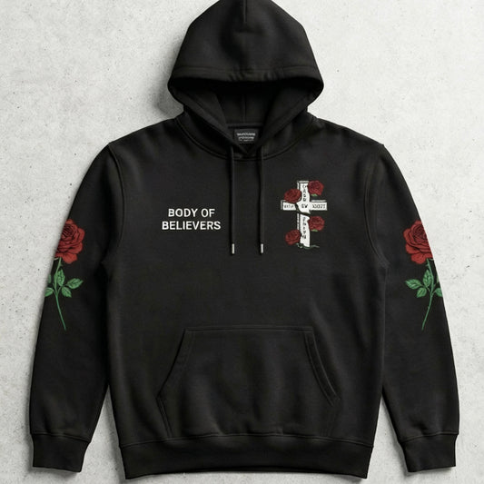 Premium Summer Revival Hoodie – Midnight Black